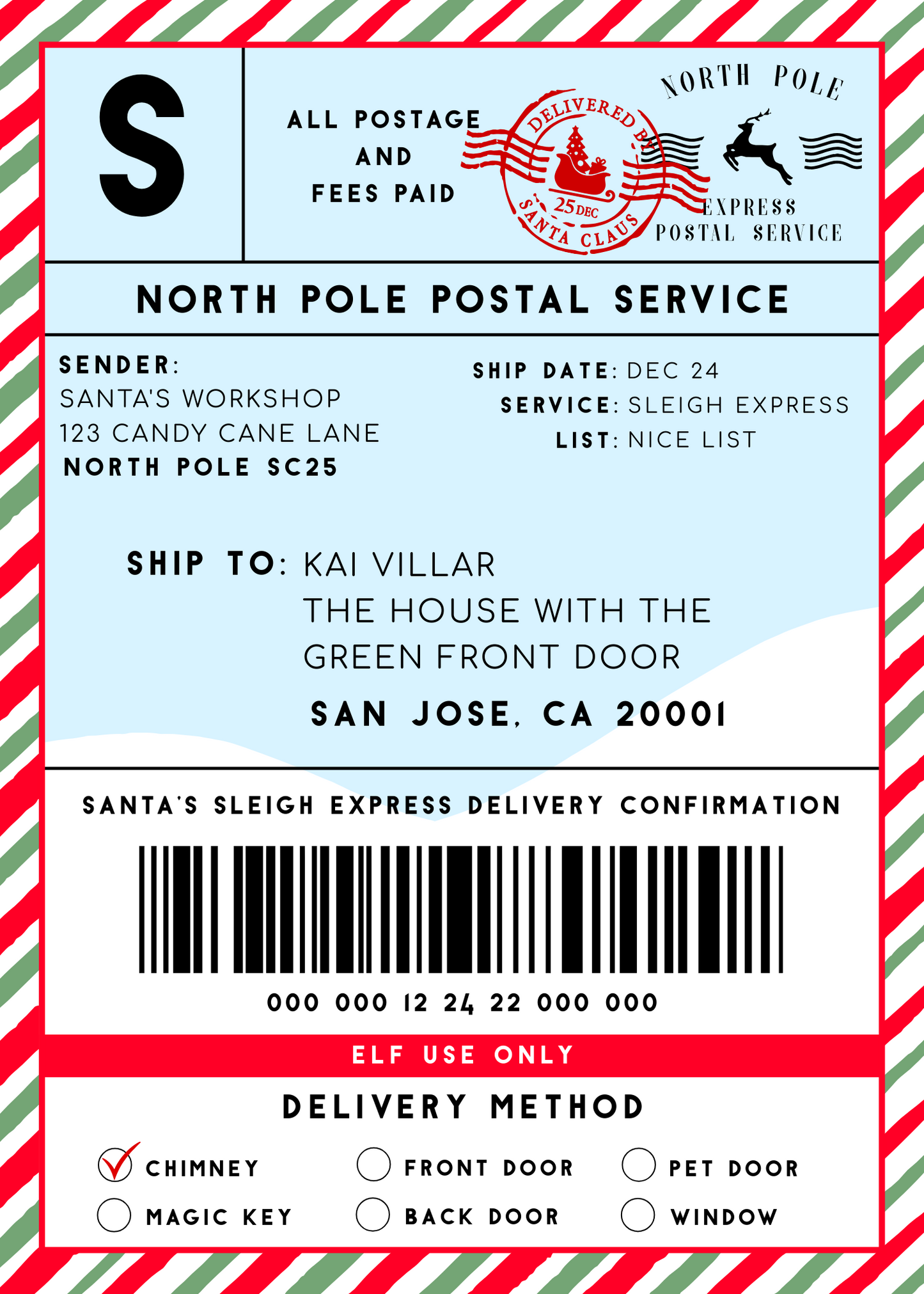 Letter From Santa Package - Christmas Floral