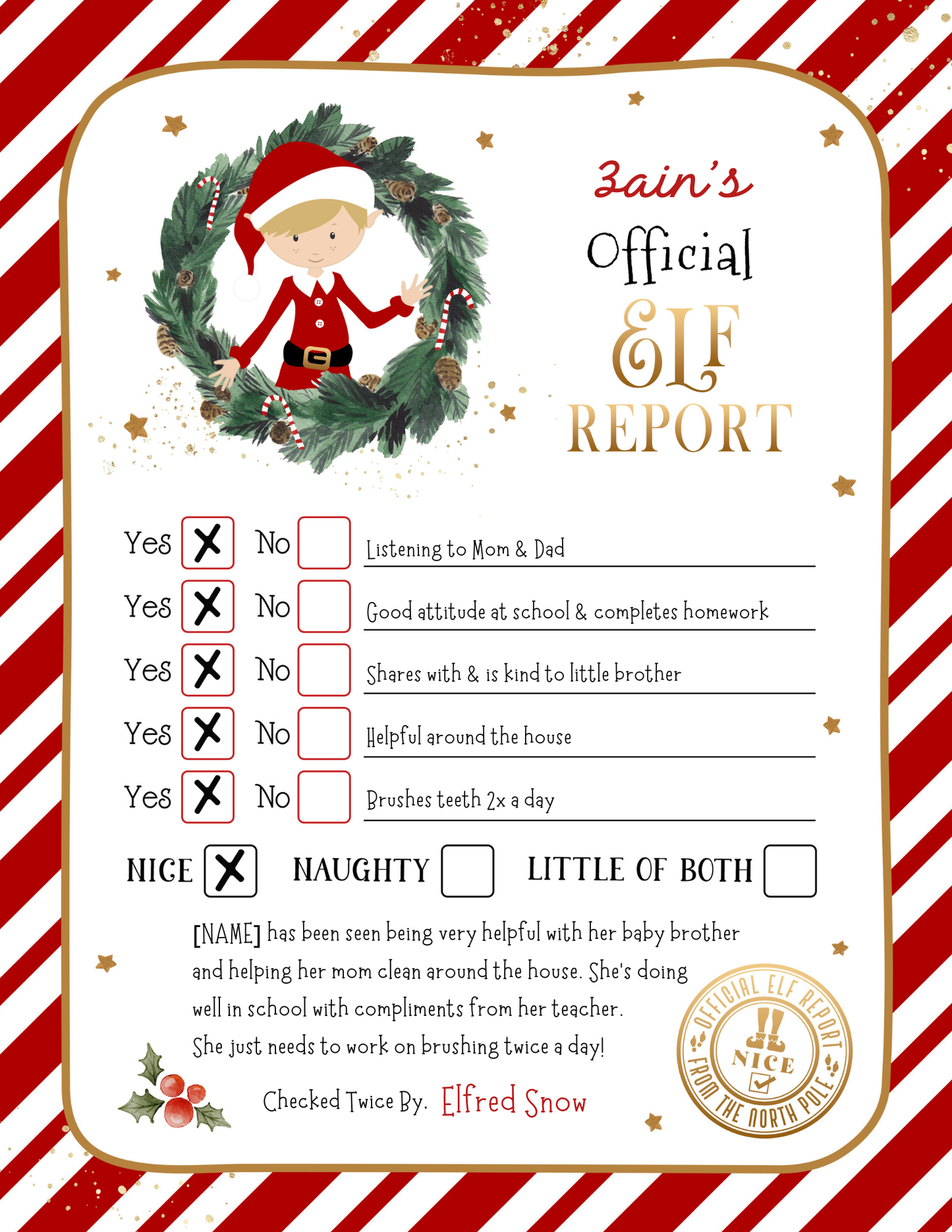 Letter From Santa Package - Christmas Floral