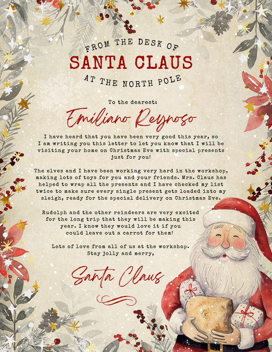 Letter From Santa Package - Christmas Floral