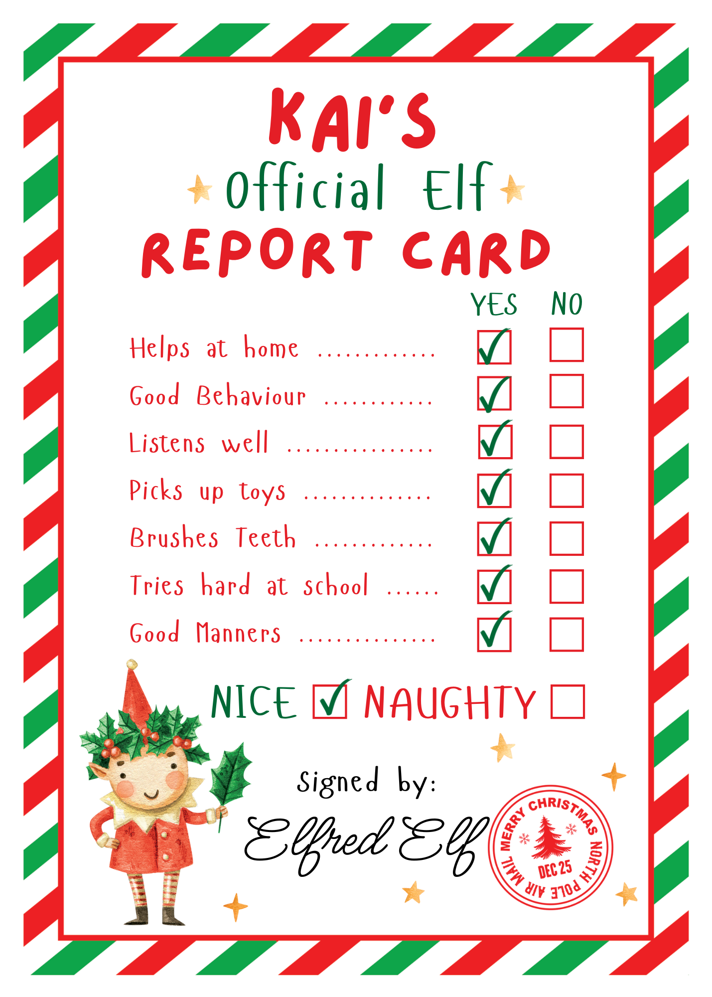 Letter From Santa Package - Golden Beauty